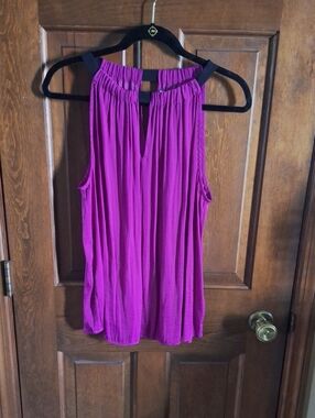 Jennifer Lopez Magenta Pleated Halter Camisole